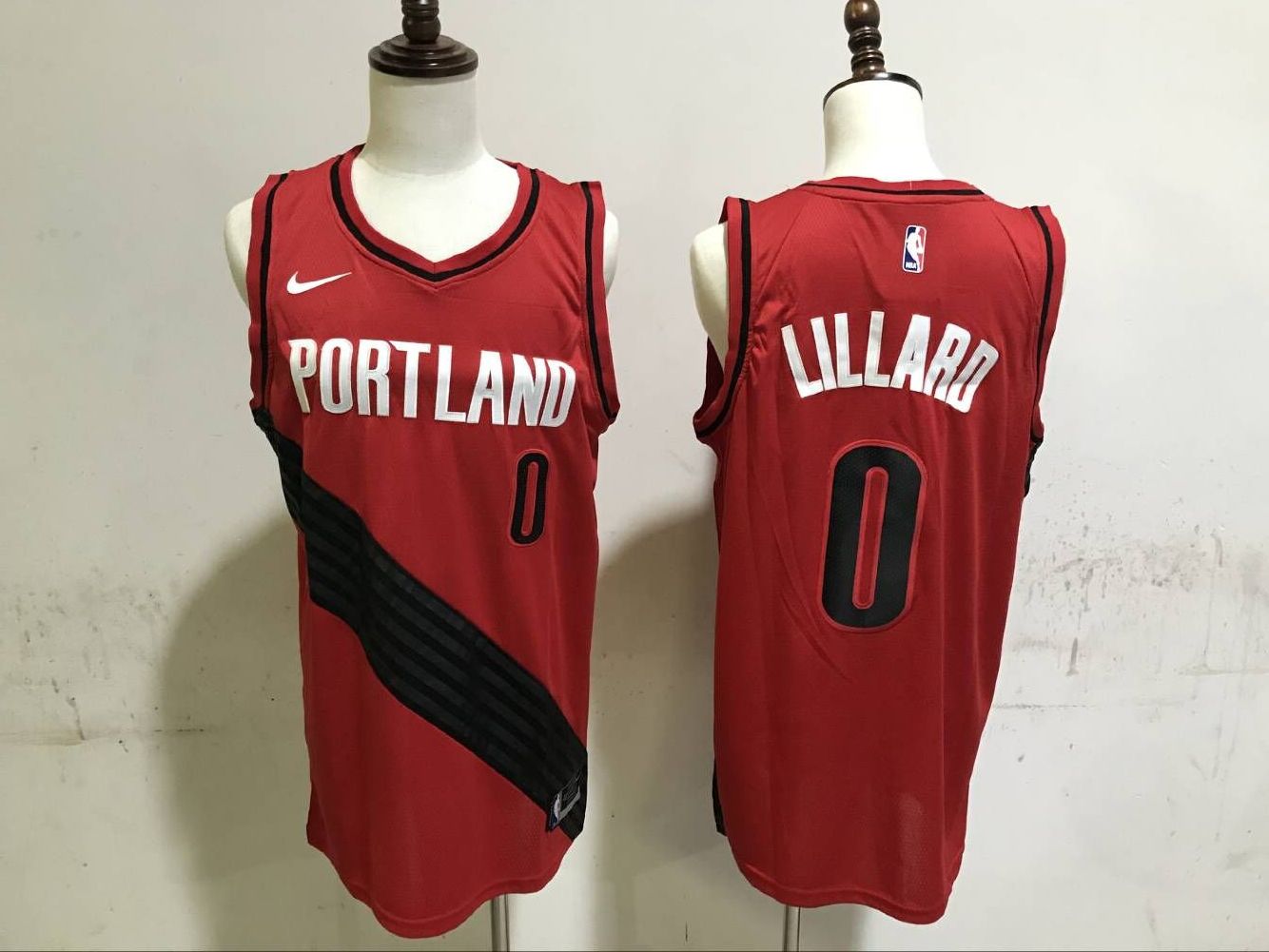 Men Portland Trail Blazers #0 Lillard Red Game Nike NBA Jerseys